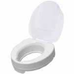 Toilettensitzerhöhung Ticco 2G/10 mit Deckel – ergonomisch geformt, 10 cm hoch, mit Hygieneaussparungen