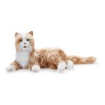 Rot-weiß Roboterkatze von Joy for All miaut
